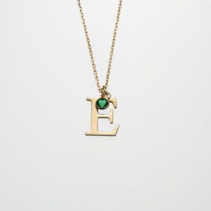 925 Sterling Silver "E" Letter Necklace